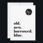 Minimalistiskt gammalt, blått, modernt, fetstil spara datumet<br><div class="desc">Roligt för att meddela din förlovning/spara datumet. Kan anpassas helt efter dina behov i kostym. © Gorjo Designs. Gade åt dig via Zazzle-plattformen. // Behöver du hjälp med att anpassa din design? Har andra idéer? Kontakta mig gärna (Zoe) direkt.</div>