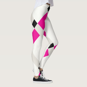 Minimalistiskt Geo Färg blockerar modern konsthand Leggings