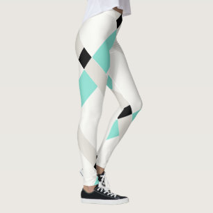 Minimalistiskt Geo Färg blockerar modern konsthand Leggings