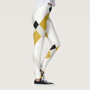 Minimalistiskt Geo Färg blockerar modern konsthand Leggings