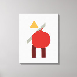 Minimalistiskt Geometric Food/Tomato Canvas Art