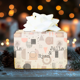 Minimalistiskt geometriskt mönster med modern desi presentpapper