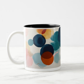 Minimalistiskt geometriskt Mönster - två ton Mugg