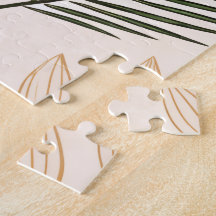 Minimalistiskt geometriskt och botaniskt pussel - 