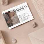 Minimalistiskt gift 2-meddelande om fotot Bröllop Inbjudningar<br><div class="desc">Vet du vad? 🥳 du inte tror på nyheterna i fantastisk! Vi har har något så coola att med dig - du ska kärlek! 💍 så, bild: Du har precis sagt det magiska "jag gör" 💑 och nu är det dags att sprida kärlek med vänner och fam. Men vi talar...</div>