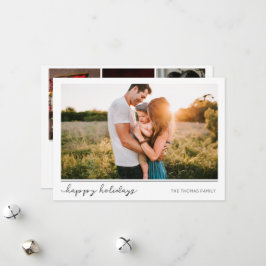 Minimalistiskt Glad helg 4, fotosvart och vitt Julkort