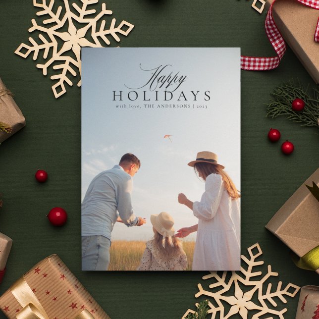 Minimalistiskt Glad helg-foto Julkort (Skapare uppladdad)