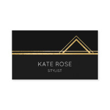 Minimalistiskt glam Golden Black White Geometric V