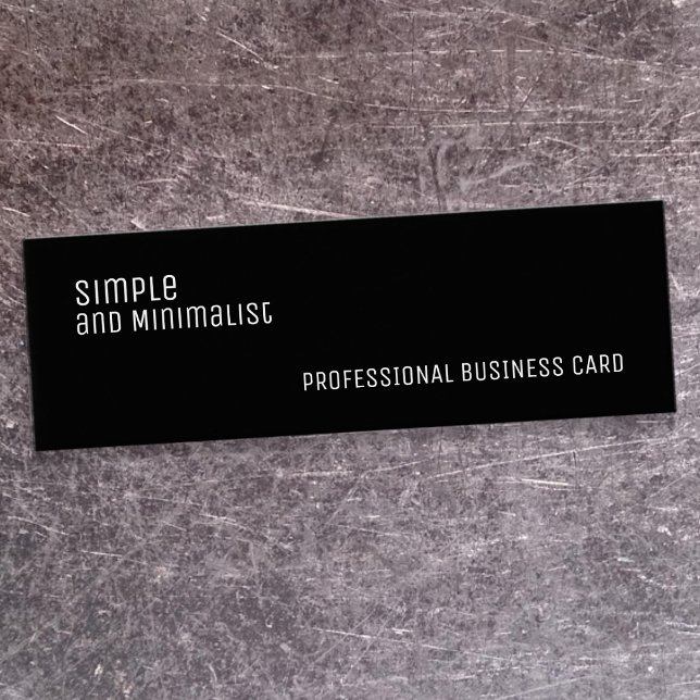 Minimalistiskt glidsvart mini visitkort (Skapare uppladdad)