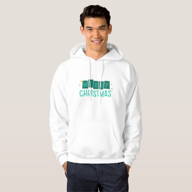 Minimalistiskt God jul Hoodie (Hel framsida)