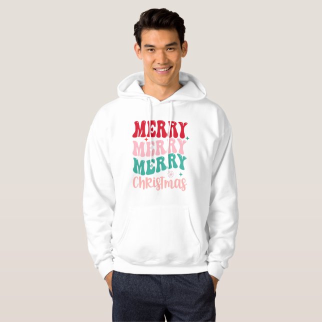 Minimalistiskt God jul Hoodie (Hel framsida)