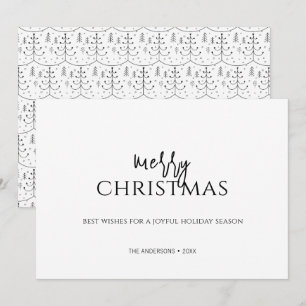 Minimalistiskt God jul Julkort
