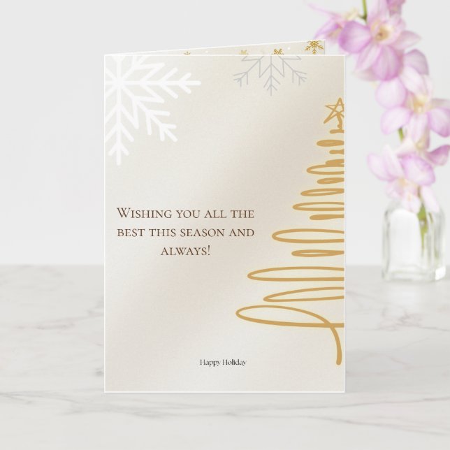 Minimalistiskt God jul-kort Kort (Orkide)