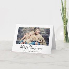 Minimalistiskt God jul landskapsfoto Helgkort