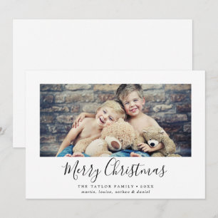 Minimalistiskt God jul landskapsfoto Julkort