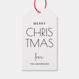 Minimalistiskt God jul | Modern Helgdag-förmån Presentetikett