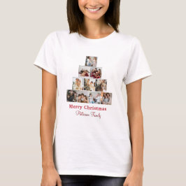 Minimalistiskt God jul Photo Collage T-Shirt