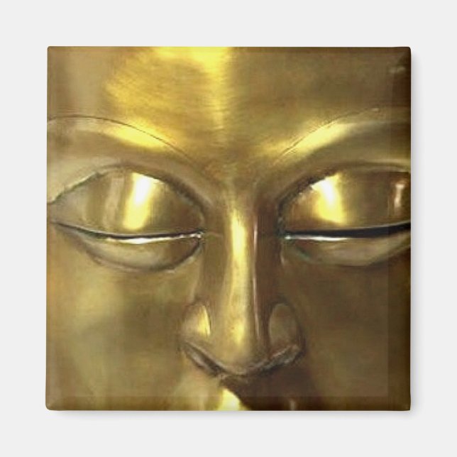 Minimalistiskt Golden Buddha Magnet (Framsidan)