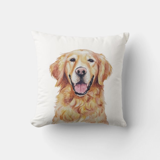 Minimalistiskt Golden Retriever Hund Inspired Thri Kudde (Framsida)