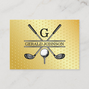 Minimalistiskt Golf Monogram Design-Affärskort Visitkort