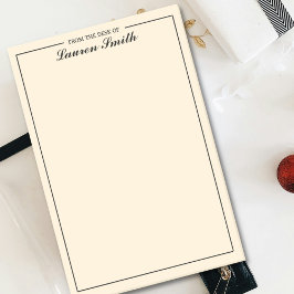 Minimalistiskt grädde från Elegantens skrivbord Post-it Block