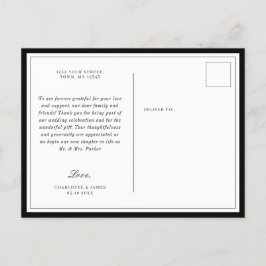 Minimalistiskt Gräns Foliage Löv tack för vykort