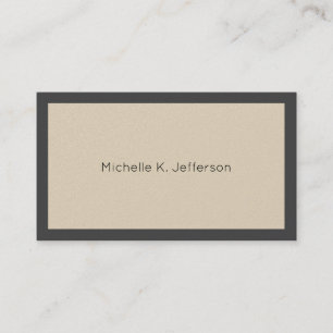 Minimalistiskt Gräns och Beige Visitkort