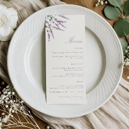 Minimalistiskt Gräs Löv & Gräs Cones Winter Weddin Meny