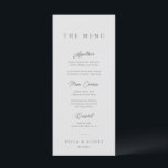 Minimalistiskt Grått Bröllop Meny<br><div class="desc">Den här enkla ljusa grått bröllop-menyn med modern typografi gör ett underbart tillägg till din bröllopsfest-dekoration. All text är redigerbar,  klicka bara på "Anpassa den här mallen". Motsvarande artiklar,  inklusive bröllopsinbjudan,  finns också tillgängliga.</div>