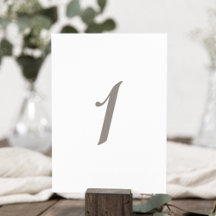 Minimalistiskt Grått Färg Bordsnummer