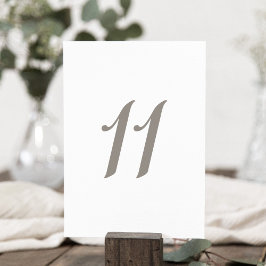 Minimalistiskt Grått Färg Bordsnummer 11