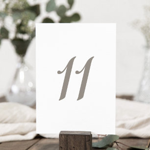 Minimalistiskt Grått Färg Bordsnummer 11