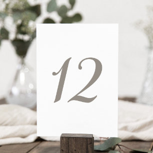 Minimalistiskt Grått Färg-Bordsnummer 12 Bordsnummer