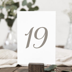 Minimalistiskt Grått Färg-Bordsnummer 19 Bordsnummer