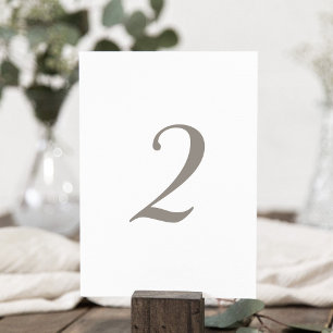 Minimalistiskt Grått Färg Bordsnummer 2
