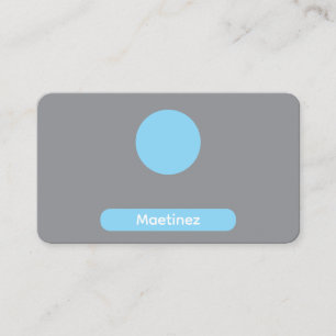 Minimalistiskt Grått och blått Affärskort Visitkort
