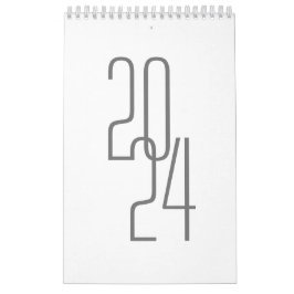 Minimalistiskt Grått och vitt Kalender