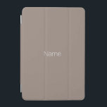 Minimalistiskt greige beige-anpassat namn monogram iPad mini skydd<br><div class="desc">Elegant minimalist modern greige beige,  eget namn monogram iPad mini Cover</div>