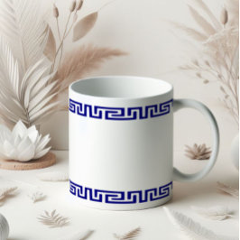 Minimalistiskt grekiskt Mönster-Anpassade IV Kaffemugg