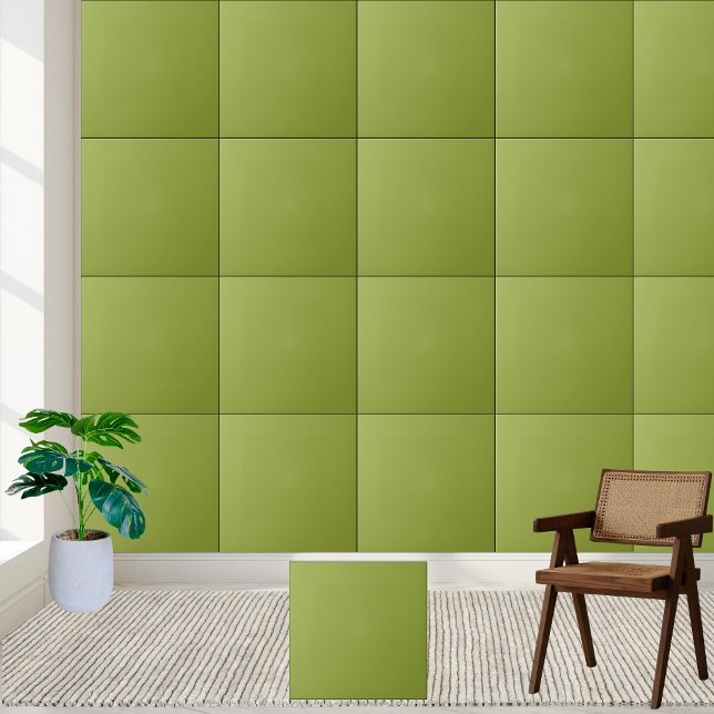 Minimalistiskt, grönt, fast keramiskt plattor i Fä Kakelplatta (Minimalist Lime Green Solid Color Ceramic Tile)