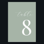 Minimalistiskt Grönt Modern Bordsnummer<br><div class="desc">Minimalistiskt Grönt Modern Bordsnummer</div>