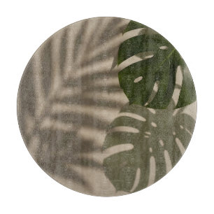 Minimalistiskt grönt Monstera-blad Tropisk skugga