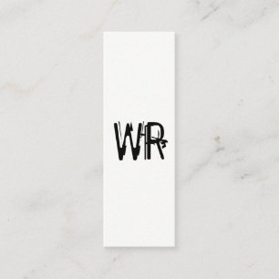 Minimalistiskt Grunge Monogram Mini Visitkort