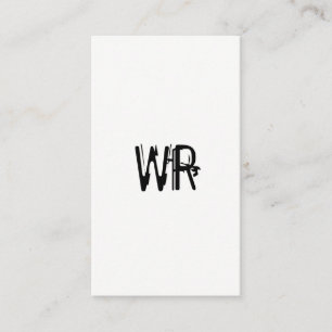 Minimalistiskt Grunge Monogram Visitkort