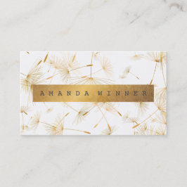 Minimalistiskt grungy Guld Dandelion Confetti Vip Visitkort