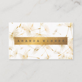 Minimalistiskt grungy Guld Dandelion Confetti Vip Visitkort
