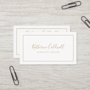 Minimalistiskt Guld-Affärskort Visitkort