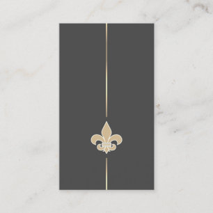 Minimalistiskt Guld FLEUR DE LYS-Affärskort Visitkort