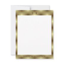 Minimalistiskt Guld Gräns Monogram