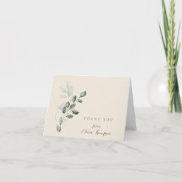 Minimalistiskt Guld Greenery Baby Shower Tack Kort